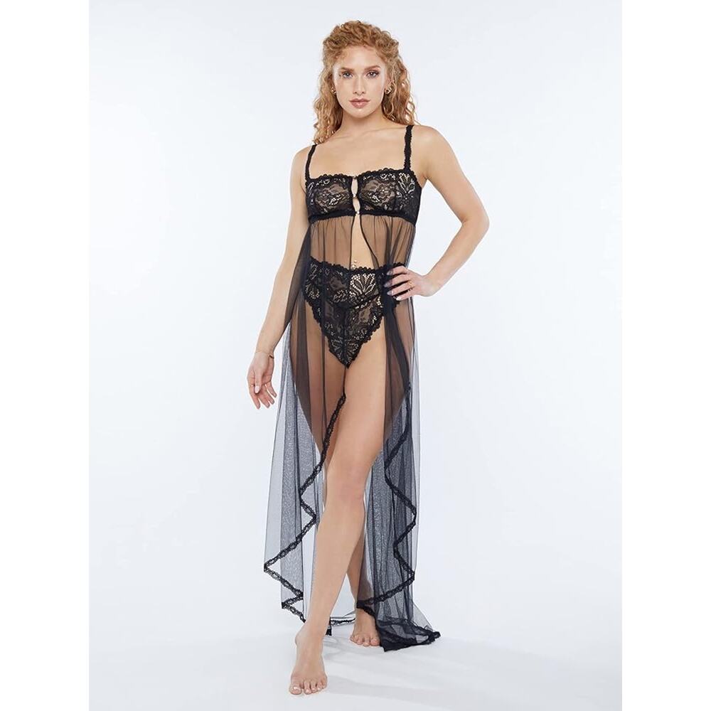 NWT Savage X Fenty Sheer Lace Slip / Babydoll – Black - Medium